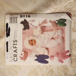 Un-cut McCall's Craft Sewing Pattern - 8"-16" Doll  - 6 Outfits